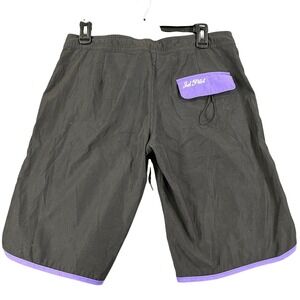 Jet Pilot Board Shorts Womens 7 Black Purple Contrast Piping Surf Swimwear